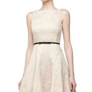✨✨Neiman Marcus Taylor✨✨ jacquard dress cream